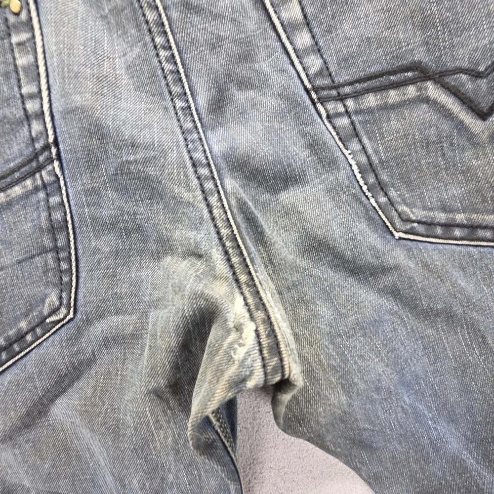 Diesel Jeans Mens 32x34 Blue Krooley Regular Slim Carrot Made in Italy 0804J